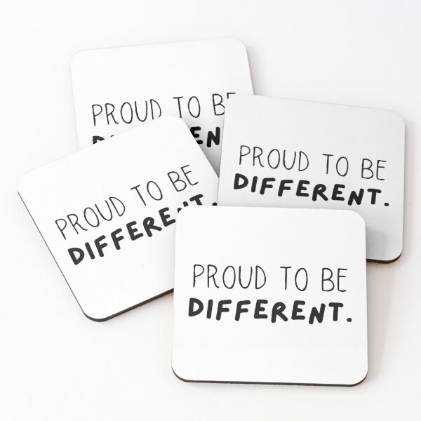 Item preview, Proud To Be Different. Typography. Handwritten Black Text. Capitals designed and sold by JellyBeenzz.
