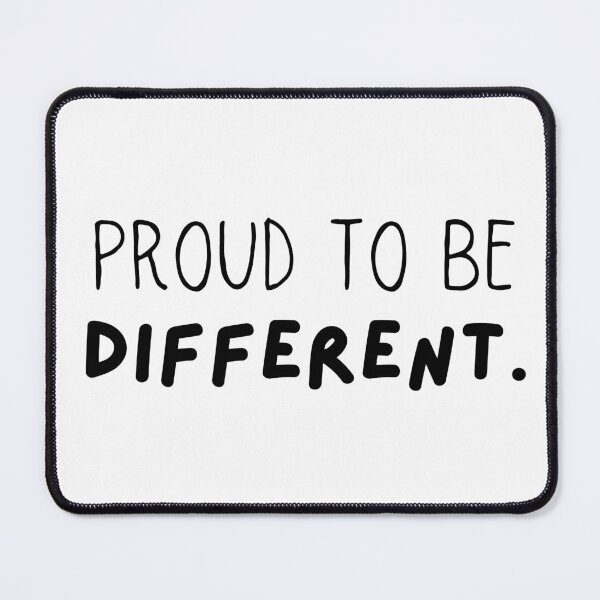 Item preview, Proud To Be Different. Typography. Handwritten Black Text. Capitals designed and sold by JellyBeenzz.