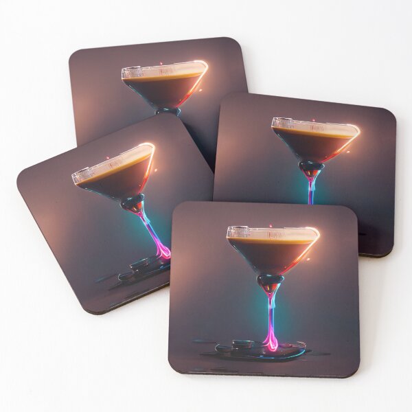 Item preview, Neon Aesthetic - Espresso Martini | Cocktail | Artwork | Illustration designed and sold by Designsssssssssssssssss.