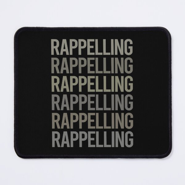 Item preview, Gray Text Art Rappelling Rappel designed and sold by TartSpiderWeb.