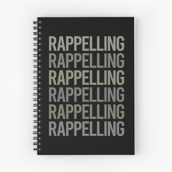 Item preview, Gray Text Art Rappelling Rappel designed and sold by TartSpiderWeb.