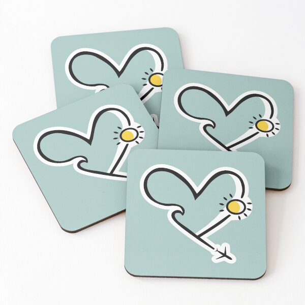Item preview, sun, waves and airplane in a heart - travel designed and sold by sweet dreamer.