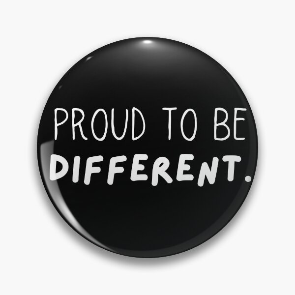 Item preview, Proud To Be Different. Typography. Handwritten White Text. Capitals designed and sold by JellyBeenzz.