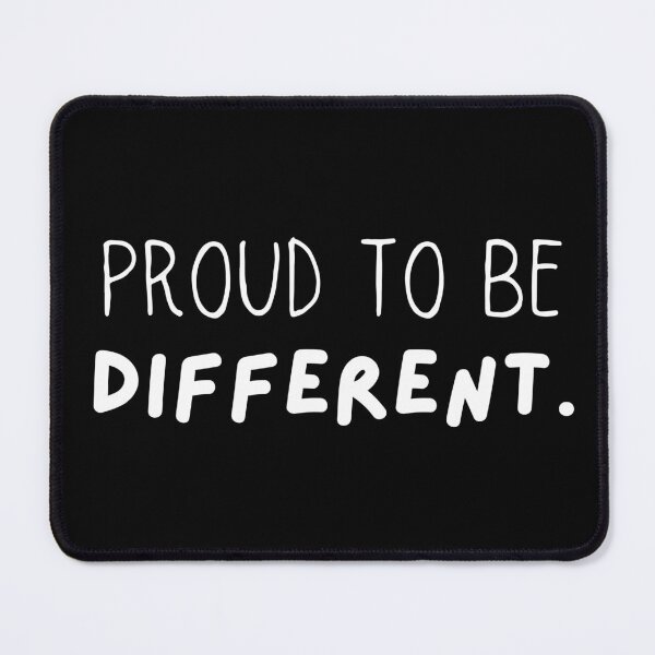 Item preview, Proud To Be Different. Typography. Handwritten White Text. Capitals designed and sold by JellyBeenzz.