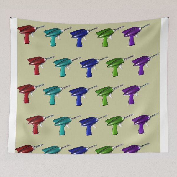 Item preview, Vintage 1950s Sci-fi Retro Toy Ray Guns Repeating Pattern designed and sold by Nicolette Olivier.