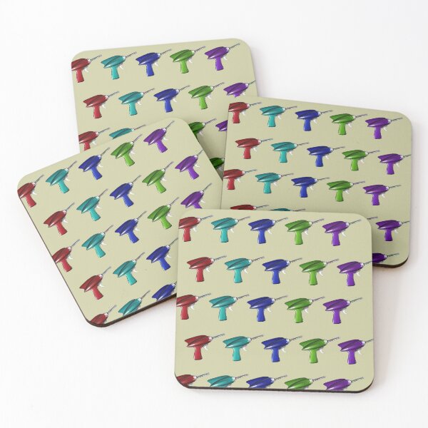 Item preview, Vintage 1950s Sci-fi Retro Toy Ray Guns Repeating Pattern designed and sold by Nicolette Olivier.