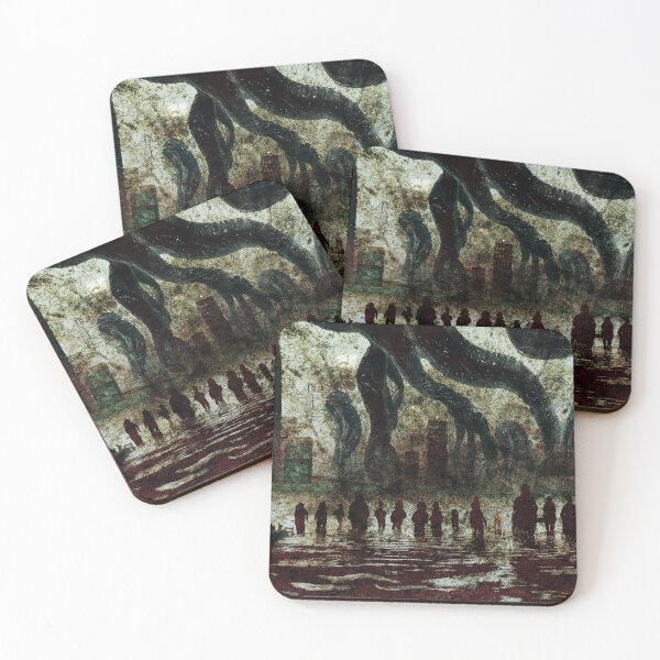 Item preview, Different groups of people starring at a tentacled alien invasion. designed and sold by Bespired.