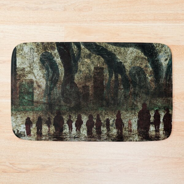 Item preview, Different groups of people starring at a tentacled alien invasion. designed and sold by Bespired.