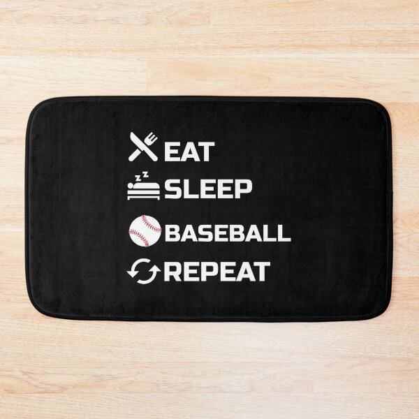 Item preview, Eat Sleep Baseball Repeat Catcher Pitcher Coach Baseball Player Sticker designed and sold by marisannogm.