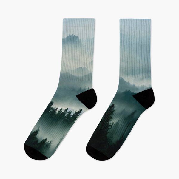Item preview, Mystical Forest On Top Of A Mountain Covered In Mist designed and sold by john-ess.