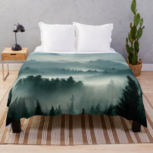 Item preview, Mystical Forest On Top Of A Mountain Covered In Mist designed and sold by john-ess.