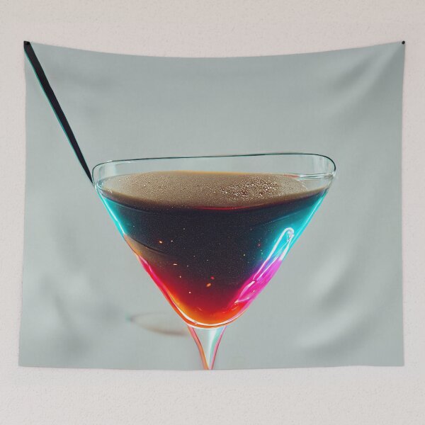 Aperçu de l'œuvre Esthétique Néon - Espresso Martini | cocktail | Oeuvre | Illustration créée et vendue par DadoDesigns.