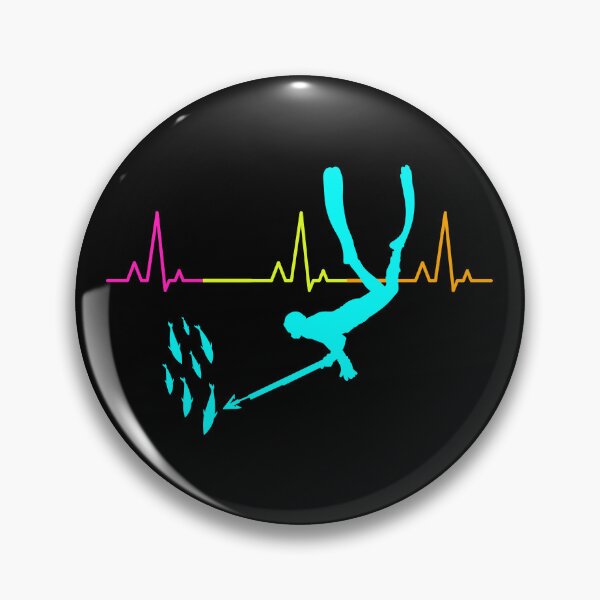 Item preview, Spearfishing Spearfisher Fishing Heartbeat Pulse designed and sold by TastefulTees.