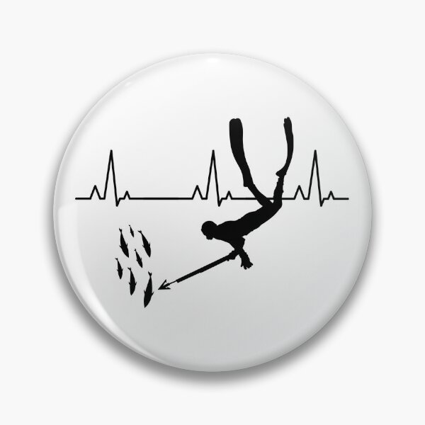 Item preview, Spearfishing Spearfisher Fishing Heartbeat Pulse designed and sold by TastefulTees.