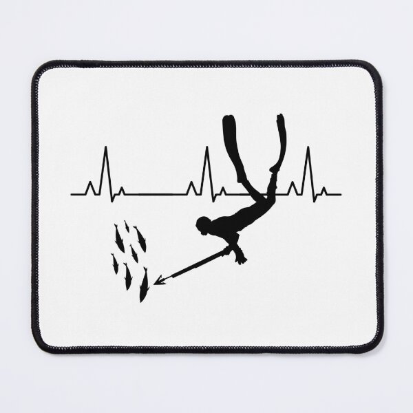 Item preview, Spearfishing Spearfisher Fishing Heartbeat Pulse designed and sold by TastefulTees.