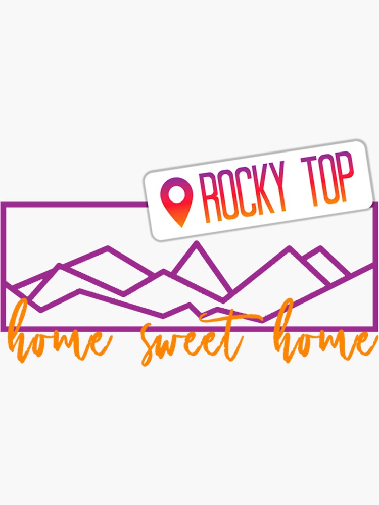 "Rocky Top Instagram GeoTag " Sticker for Sale by SpikesnSeamsOne