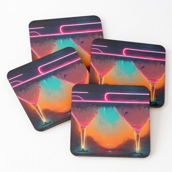 Item preview, Neon Aesthetic - Espresso Martini | Cocktail | Artwork | Illustration designed and sold by Designsssssssssssssssss.