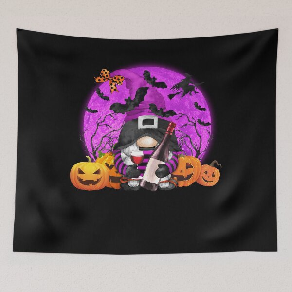 Item preview, Wine Gnome Halloween Pumpkin spooky scary funny cute designed and sold by beckadamr.