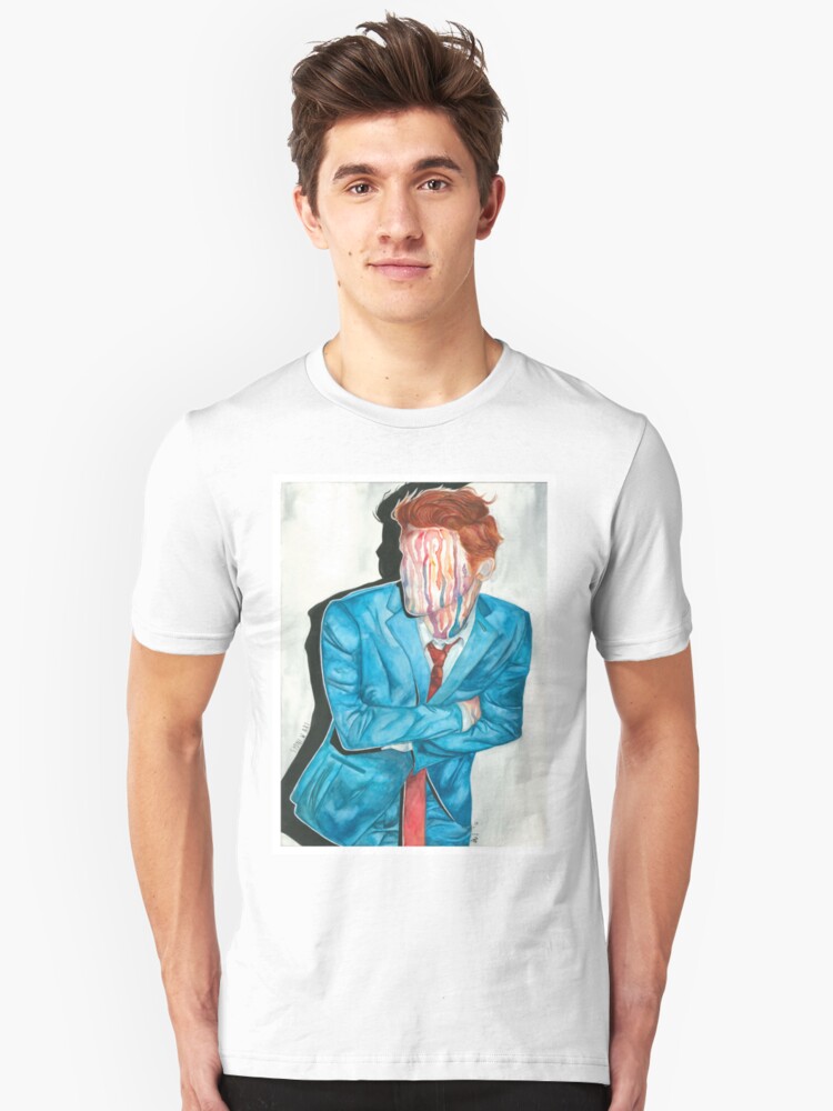 Alternate view of gerard way drip portrait Slim Fit T-Shirt