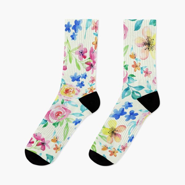 Item preview, Watercolor Summer Flowers designed and sold by Vector Scout Lab.