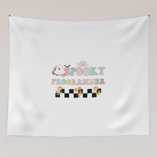 Item preview, Groovy Spooky Programmer Cute Floral Halloween Ghost designed and sold by Karry-Pat.