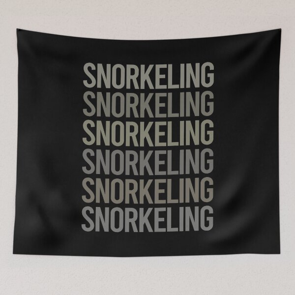 Item preview, Gray Text Art Snorkeling Snorkelling Snorkel Snorkeler designed and sold by TartSpiderWeb.
