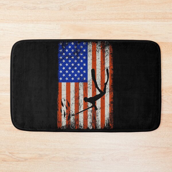 Item preview, American Flag 4th of July USA Spearfishing Spearfisher Fishing designed and sold by TastefulTees.