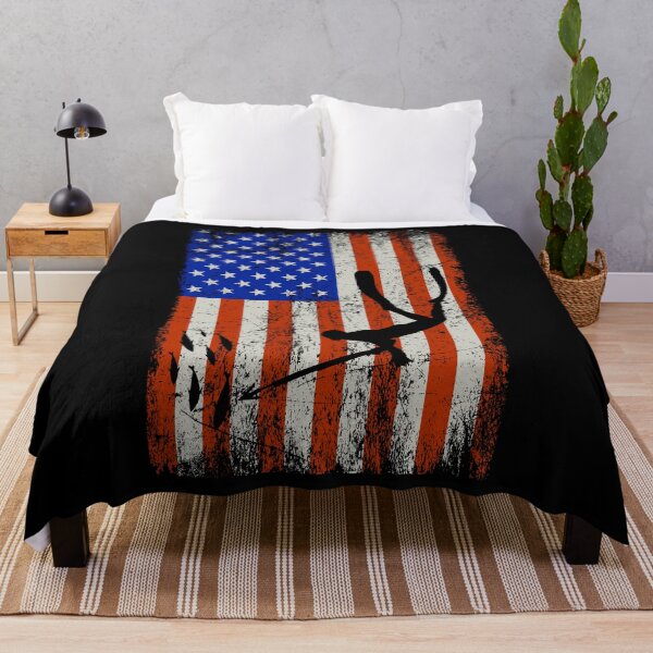 Item preview, American Flag 4th of July USA Spearfishing Spearfisher Fishing designed and sold by TastefulTees.