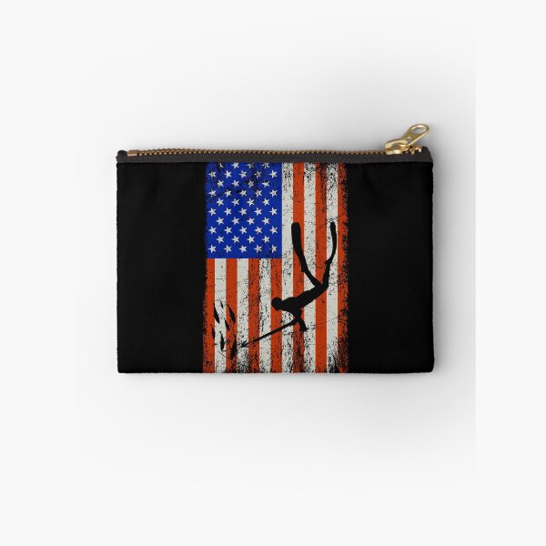 Item preview, American Flag 4th of July USA Spearfishing Spearfisher Fishing designed and sold by TastefulTees.