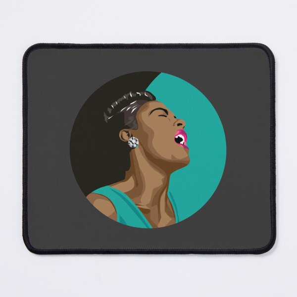 Item preview, Billie Holiday  Lady day {Portrait - on black and teal designed and sold by MelanieAckerm.