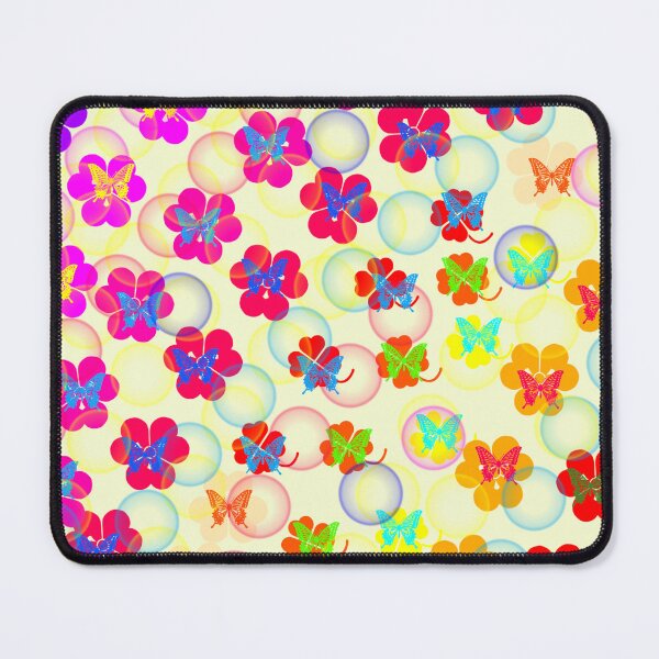 Item preview, Colorful flowers and butterflies with bubbles designed and sold by Darkies-store.