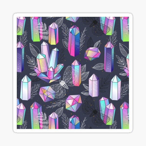 Crystals Stickers by Marina Demidova, Redbubble