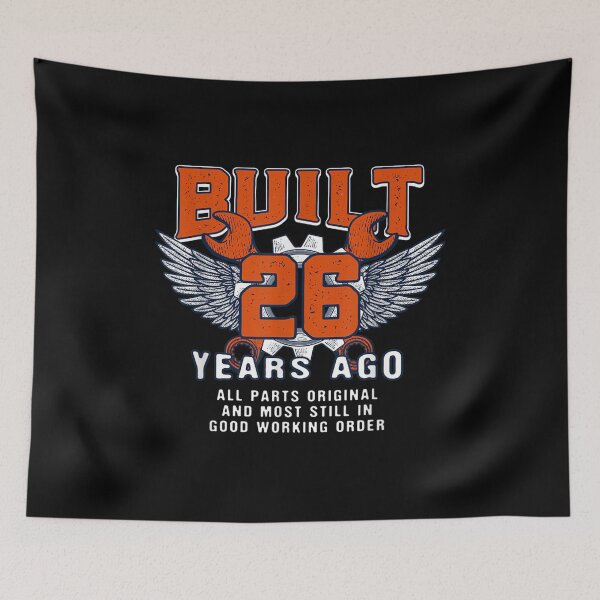 Item preview, Built 26 Years Ago 26th Birthday 26 Years Old Bday Car Lover designed and sold by Axelhellquis.