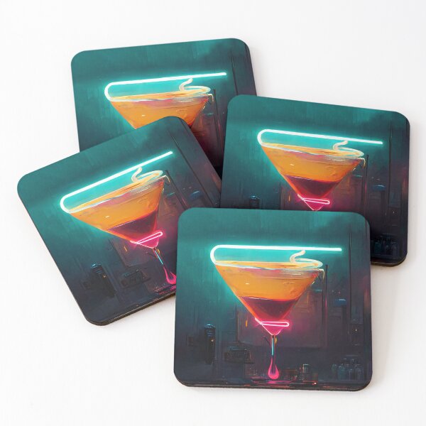 Item preview, Neon Aesthetic - Espresso Martini | Cocktail | Artwork | Illustration designed and sold by Designsssssssssssssssss.