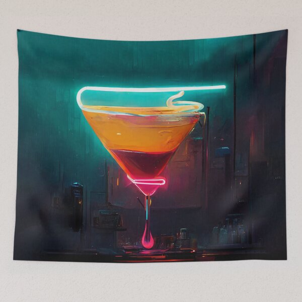 Item preview, Neon Aesthetic - Espresso Martini | Cocktail | Artwork | Illustration designed and sold by Designsssssssssssssssss.
