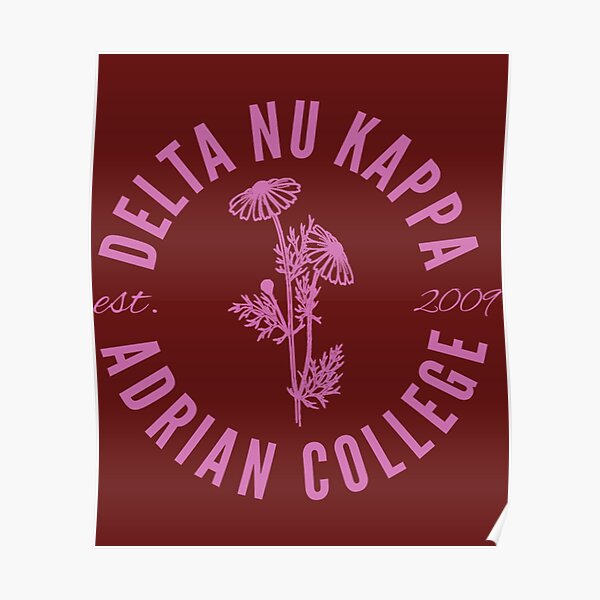 "Delta Nu Kappa Daisy Logo " Poster for Sale by cutegirlsdesign