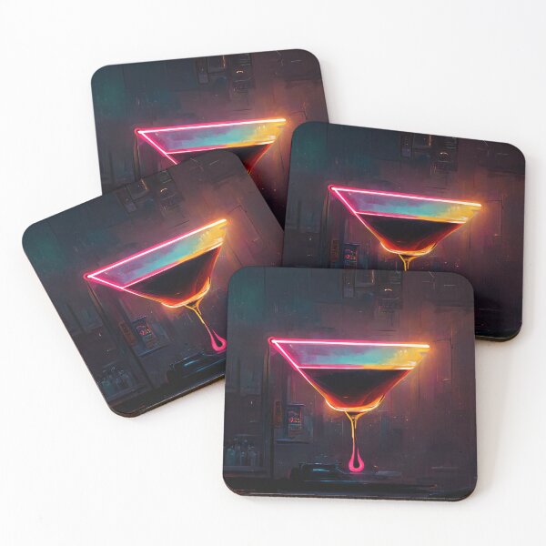 Item preview, Neon Aesthetic - Espresso Martini | Cocktail | Artwork | Illustration designed and sold by Designsssssssssssssssss.