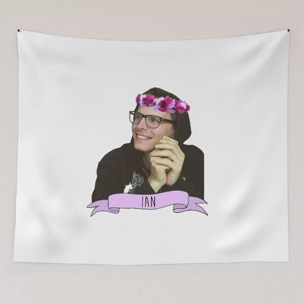 Item preview, Ian carter purple with a flower crown designed and sold by Smuggler.