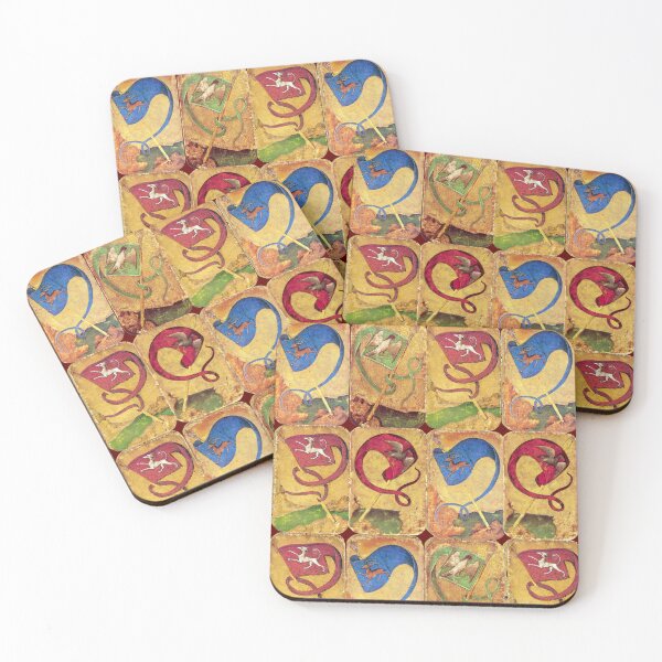 Item preview, Medieval German Court Cards With Colorful Flags /Dogs,Deers,Falcons,Ducks  designed and sold by BulganLumini.