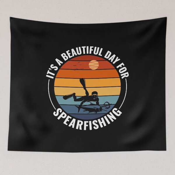 Item preview, Spearfishing Spearfisher fishing Vintage Retro designed and sold by TastefulTees.