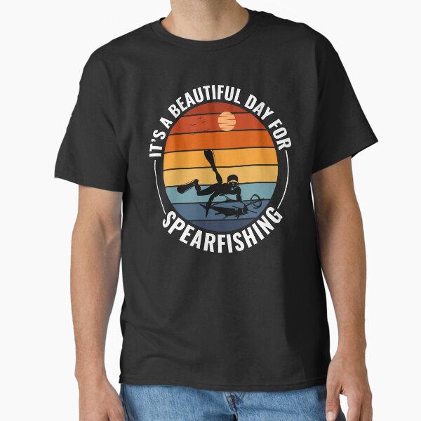 Item preview, Spearfishing Spearfisher fishing Vintage Retro designed and sold by TastefulTees.