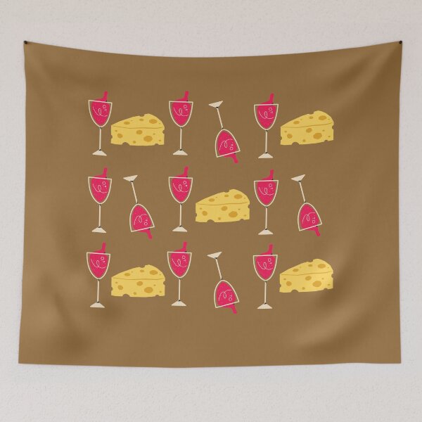 Artikelvorschau, Wein und Käse-Muster entworfen und verkauft von OlgaBDesign.