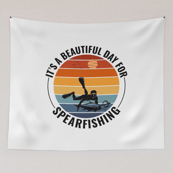 Item preview, Spearfishing Spearfisher fishing Vintage Retro designed and sold by TastefulTees.