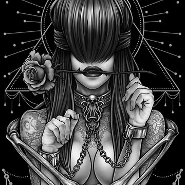 Artwork thumbnail, see no evil (black and white) by Winya