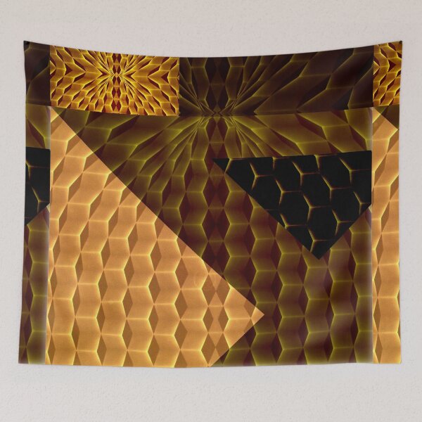 Item preview, Black and gold Geometric Tiles retro Left  designed and sold by SpArtk.