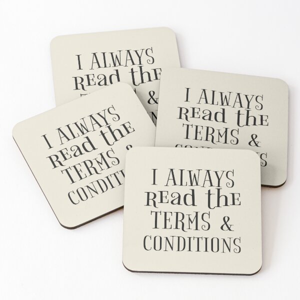 Item preview, I Always Read The Terms And Conditions Funny Slogan designed and sold by TrulyEpoque.
