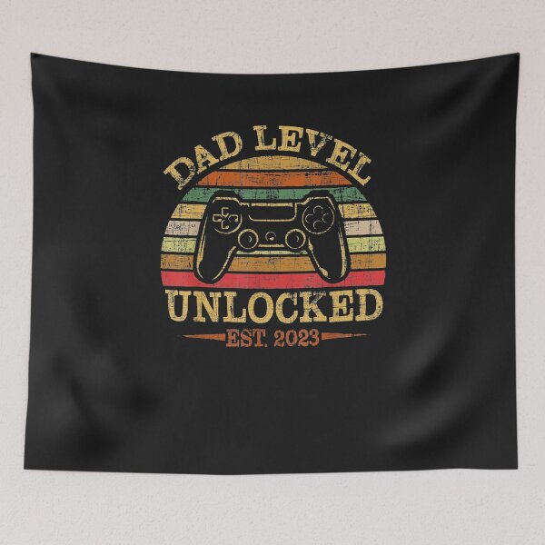 Item preview, Dad Level Unlocked Est 2023 designed and sold by nrackpenra.