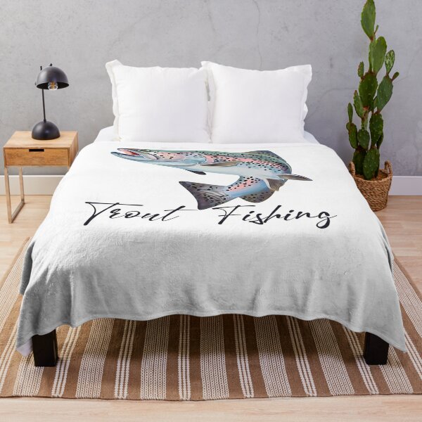 Trout Fishing Throw Blankets for Sale