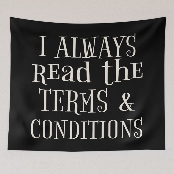 Item preview, Cool I Always Read The Terms And Conditions Funny Slogan designed and sold by TrulyEpoque.