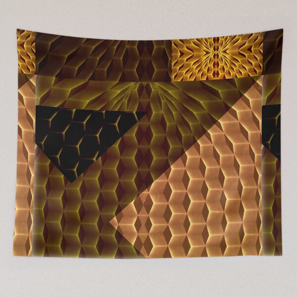Item preview, Black and gold Geometric Tiles retro Right designed and sold by SpArtk.